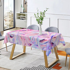 Lofaris Purple Pink Wave Artistical Rectangle Tablecloth