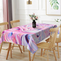 Lofaris Purple Pink Wave Artistical Rectangle Tablecloth