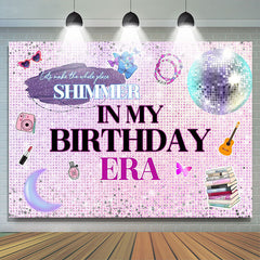 Lofaris Purple Sequin Shimmer Girls Birthday Party Backdrop