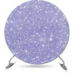 Lofaris Purple Sparkling Elegant Round Birthday Backdrop