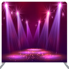 Lofaris Purple Stage Spotlights Sparkling Party Backdrop Cover