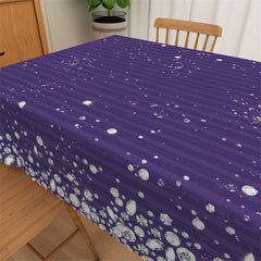 Lofaris Purple Stripe Glitter Diamonds Decorative Tablecloth