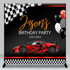 Lofaris Racing Car Custom Birthday Party Backdrop For Boy