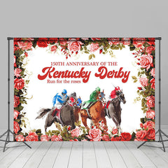 Lofaris Racing Horse Riders Rose 150th Anniversary Backdrop