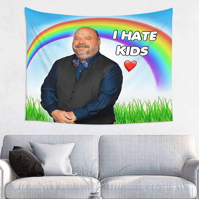 Lofaris Rainbow Grassland Butler Star Funny Wall Tapestry