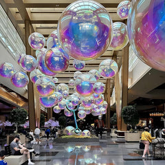 Lofaris Rainbow Inflatable Mirror Ball Event Decor Balloon