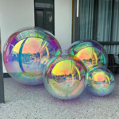 Lofaris Rainbow Inflatable Mirror Ball Event Decor Balloon