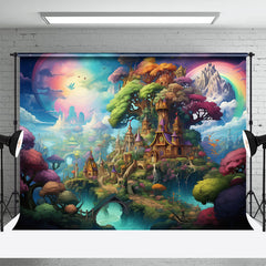 Lofaris Rainbow Tree Cloud Enchanted Forest Magic Backdrop