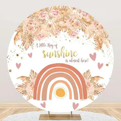 Lofaris Ray Of Sunshine Boho Round Backdrop For Baby Shower