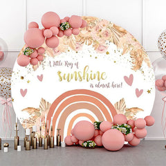 Lofaris Ray Of Sunshine Boho Round Backdrop For Baby Shower