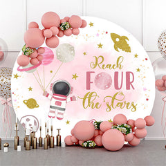 Lofaris Reach Four The Stars Round 4th Birthday Backdrop