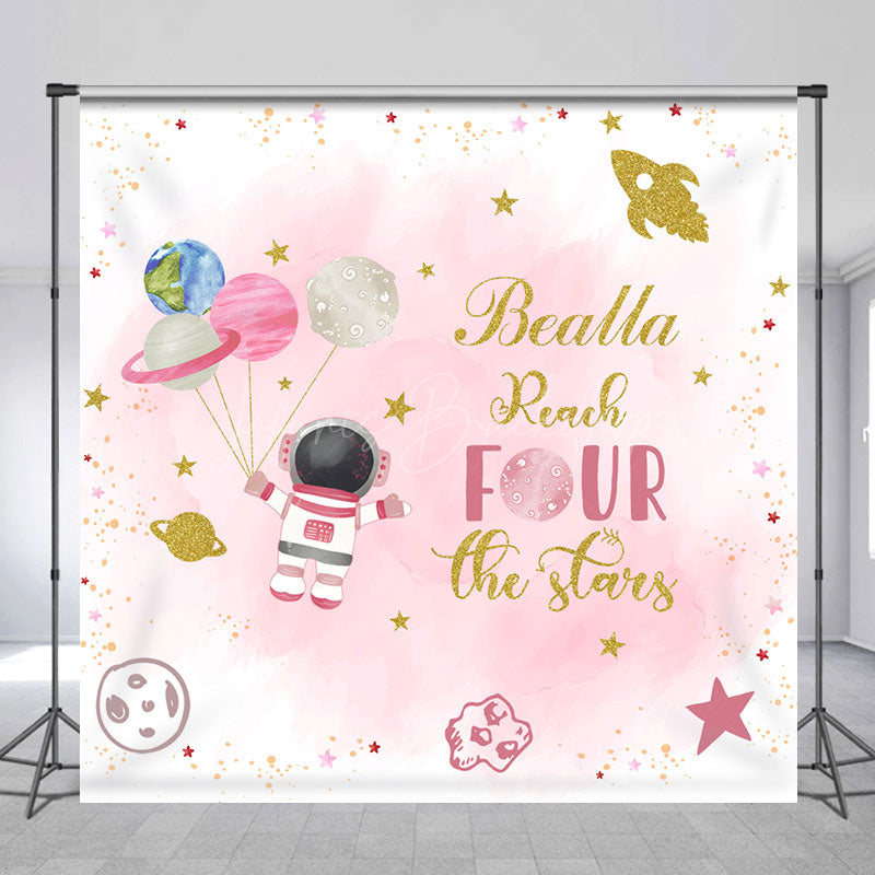 Lofaris Ready Four The Stars Galaxy Custom Birthday Backdrop