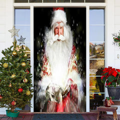 Lofaris Real Santa Claus Bokeh Door Cover For Christmas