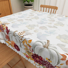 Lofaris Rectangle Pumpkin Maple Leaves Autumn Tablecloth