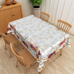 Lofaris Rectangle Pumpkin Maple Leaves Autumn Tablecloth