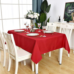 Lofaris Red 150 GSM Polyester Banquet Rectangle Tablecloth