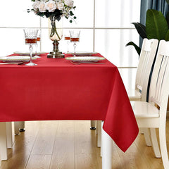 Lofaris Red 150 GSM Polyester Banquet Rectangle Tablecloth