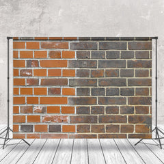 Lofaris Red And Black Brick Wall Vintage Photo Backdrop