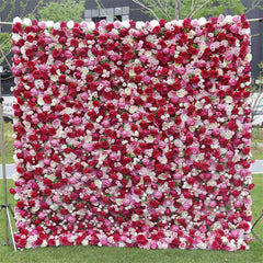 Lofaris Red And White Rose Flower Wall Wedding Party Decor