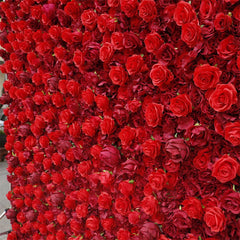 Lofaris Red Artificial Flower Wall For Wedding Party Decor