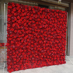 Lofaris Red Artificial Flower Wall For Wedding Party Decor