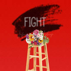 Lofaris Red Black Fight Clenched Fist Positive Backdrop