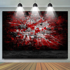 Lofaris Red Black Graffiti Brick Wall Photography Backdrop