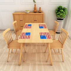 Lofaris Red Blue American Flag Bokeh Set Of 4 Placemats