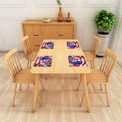 Lofaris Red Blue Balloon Usa Flag Spark Set Of 4 Placemats