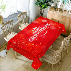 Lofaris Red Bokeh Merry Christmas Party Pattern Tablecloth