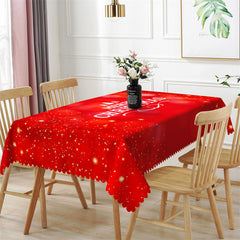 Lofaris Red Bokeh Merry Christmas Party Pattern Tablecloth