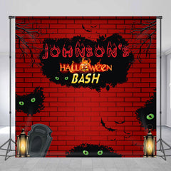 Lofaris Red Brick Wall Custom Halloween Birthday Backdrop