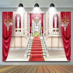 Lofaris Red Carpet Palace Interior Royal Vintage Backdrop