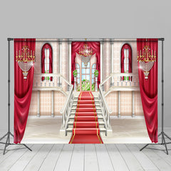 Lofaris Red Carpet Palace Interior Royal Vintage Backdrop