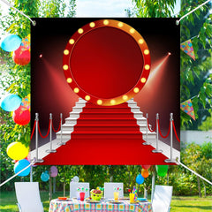 Lofaris Red Carpet Spotlight Round Light Sign Dance Backdrop