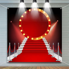 Lofaris Red Carpet Spotlight Round Light Sign Dance Backdrop