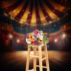 Lofaris Red Circus Stage Interior Photography Backdrop