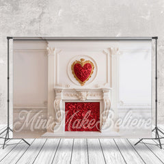 Lofaris Red Countertop Heart Wall Valentines Day Backdrop