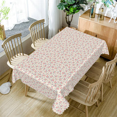 Lofaris Red Flowers Pastoral Pattern Rectangle Tablecloth