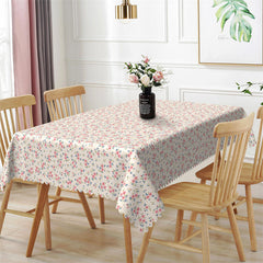 Lofaris Red Flowers Pastoral Pattern Rectangle Tablecloth