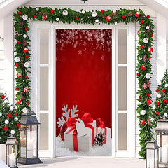 Lofaris Red Gifts Snowflake Christmas Door Cover Decoration