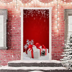 Lofaris Red Gifts Snowflake Christmas Door Cover Decoration