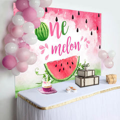 Lofaris Red Green Watermelon 1st Birthday Party Backdrop