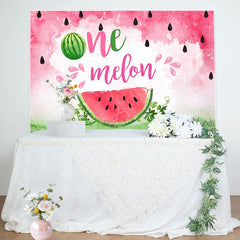 Lofaris Red Green Watermelon 1st Birthday Party Backdrop