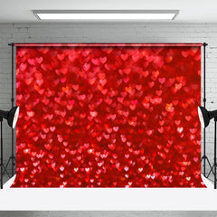 Lofaris Red Heart Pattern Bokeh Valentines Day Backdrop