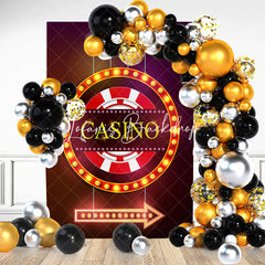 Lofaris Red Indicator Arrow Casino Open Birthday Backdrop