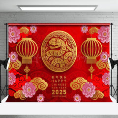 Lofaris Red Lantern Zodiac Snake Happy Chinese New Year Backdrop