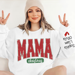 Lofaris Glitter Merry Mama Est And Kids Sweatshirt LTP01