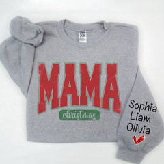 Lofaris Glitter Merry Mama Est And Kids Sweatshirt LTP01