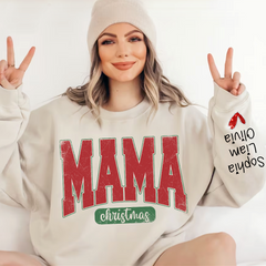 Lofaris Glitter Merry Mama Est And Kids Sweatshirt LTP01